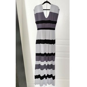 Current Affair Stripe V-Neck Knit Jersey